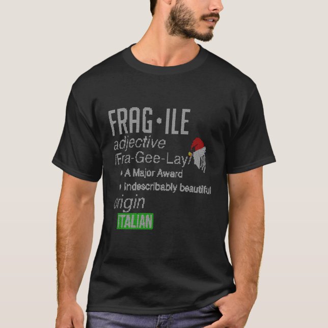 Camiseta Divertida Y Frágil Definición Que Es Muy Útil Para (Anverso)