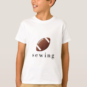 Camiseta divertida y graciosa de fútbol de costura