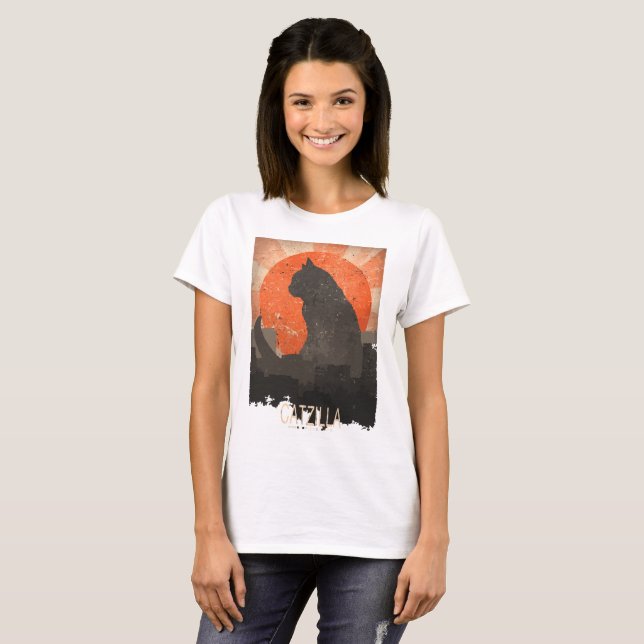 Camiseta divertida y Hoddie de Catzilla (Anverso completo)
