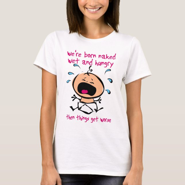 Camiseta Divertida y Húmeda de Hambre (Anverso)