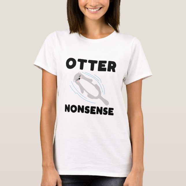 Camiseta divertida y linda de nutria (Anverso)