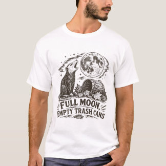 Camiseta Divertida Zarigüeya Luna Llena, Latas de