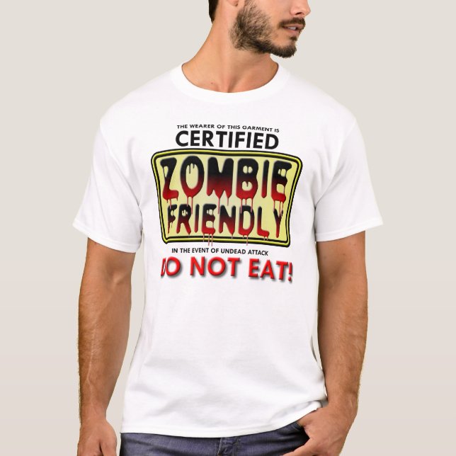Camiseta divertida Zombie Friendly (Anverso)