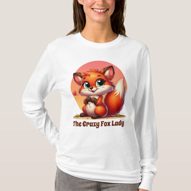 Camiseta Divertida zorra loca (Anverso)