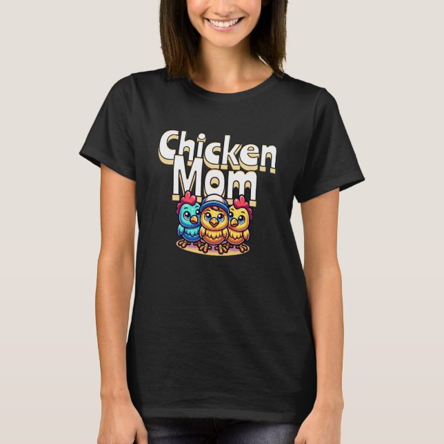 Camiseta Divertidas chicas Personalizados | Mami de pollo p (Anverso)