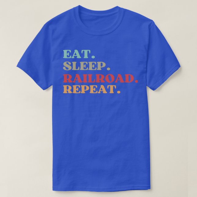 CAMISETA DIVERTIDAS COMIDAS DORMIR EN EL FERROCARRIL REPETI (Diseño del anverso)
