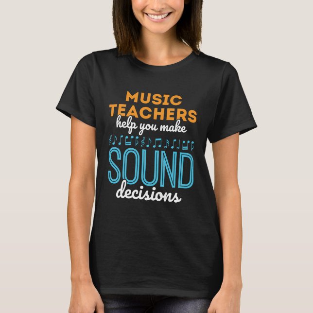 Camiseta Divertidas decisiones sonoras del profesor de músi (Anverso)