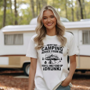 Camiseta Divertidas declaraciones de acampada para beber