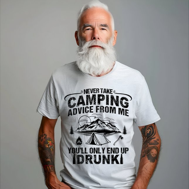 Camiseta Divertidas declaraciones de acampada para beber (Subido por el creador)