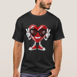 Camiseta Divertidas gafas de sol de El día de San Valentín