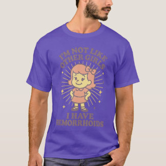Camiseta Divertidas hemorroides vergonzosas humor de mujere