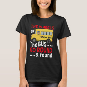 Camiseta Divertidas las RUEDAS en los niños pequeños del BU