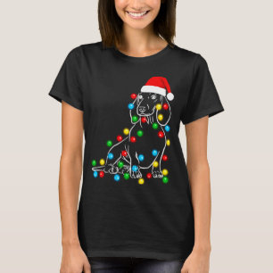 Camiseta Divertidas luces de árbol de Navidad en Dachshund 