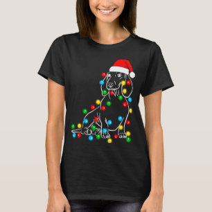 Camiseta Divertidas luces de árbol de Navidad en Dachshund