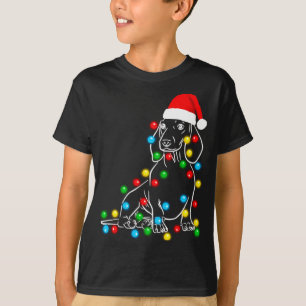 Camiseta Divertidas luces de árbol de Navidad en Dachshund