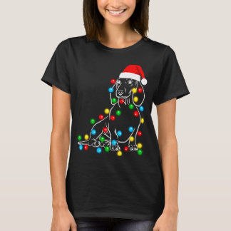 Camiseta Divertidas luces de árbol de Navidad en Dachshund