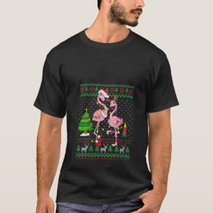 Camiseta Divertidas luces de flamenco enredan a la gentilez