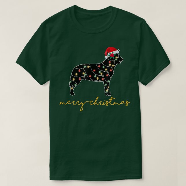 Camiseta Divertidas luces de Navidades de árboles de ganado (Diseño del anverso)