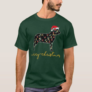 Camiseta Divertidas luces de Navidades de árboles de ganado