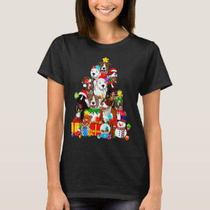 Camiseta Divertidas luces Pitbull Christmas Tree