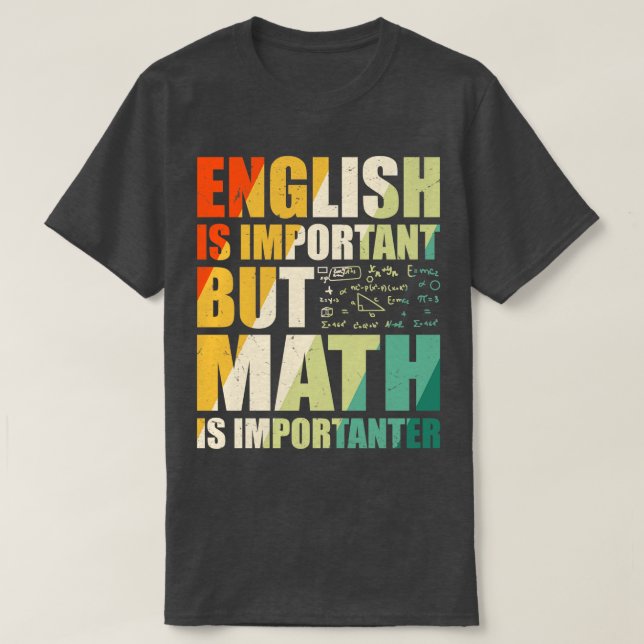 Camiseta Divertidas matemáticas (Diseño del anverso)