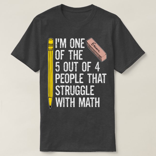 Camiseta Divertidas matemáticas Chistes a una de cada 5 per (Diseño del anverso)