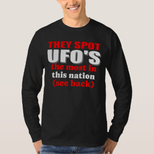 Camiseta Divertidas naciones de observación de OVNI