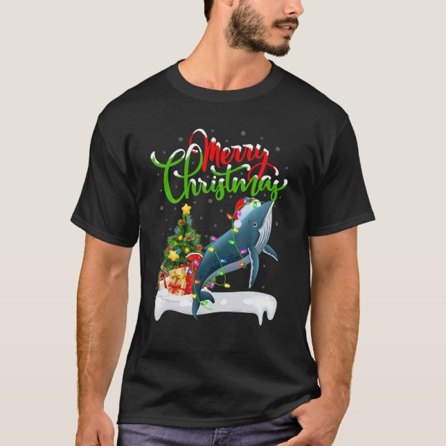Camiseta Divertidas navidades de amantes de la ballena ilum (Anverso)
