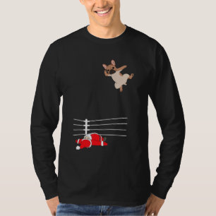 Camiseta Divertidas Navidades de perro Navidad luchando con