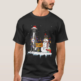 Camiseta Divertidas Navidades de perros en Greyhound Snowma