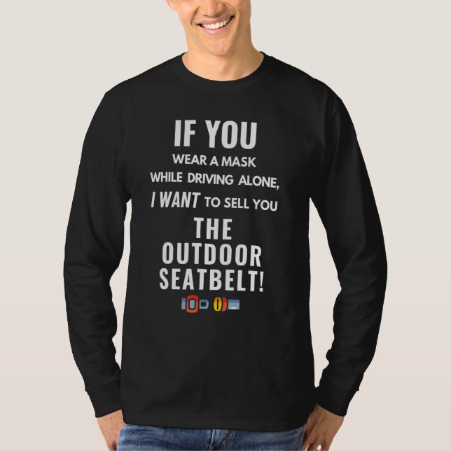 Camiseta Divertidas palabras: Envolver la ropa de máscara (Anverso)