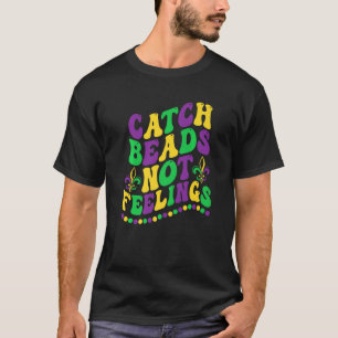 Camiseta Divertidas perlas de Mardi Gras atrapan perlas sin