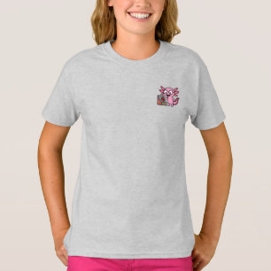 Camiseta Divertidas preguntas de axolotl azteca Oh No botón