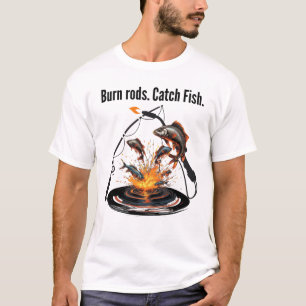 Camiseta Divertidas soldaduras y pesca queman arenas. Pesca