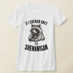 Camiseta Divertidas travesuras de mapache animal lindo Humo