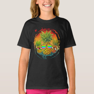 Camiseta Divertidas Vibes de verano de piña