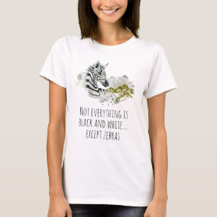 Camiseta Divertidísimo Con Cebra En Acuarela
