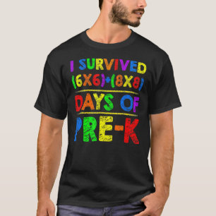 Camiseta Divertido 100º Día Sobreviví 100 Días De Color Pre