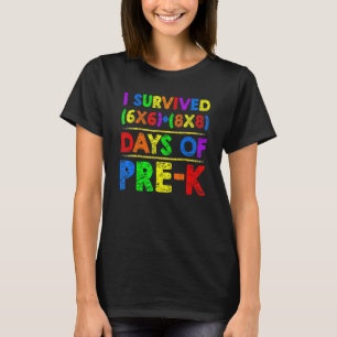 Camiseta Divertido 100º Día Sobreviví 100 Días De Color Pre