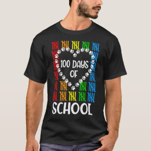 Camiseta Divertido 100 Días De Escuela Amantes De Perros Ni