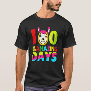 Camiseta Divertido 100 Días Llamativos Llama Profesor 100º 