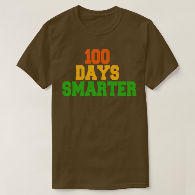 Camiseta divertido 100 días más inteligente 1 (Diseño del anverso)