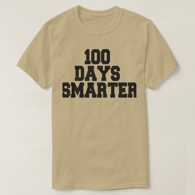 Camiseta divertido 100 días más inteligente 3 (Diseño del anverso)
