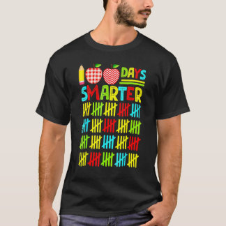 Camiseta Divertido 100 Días Más Inteligente Feliz 100º Día