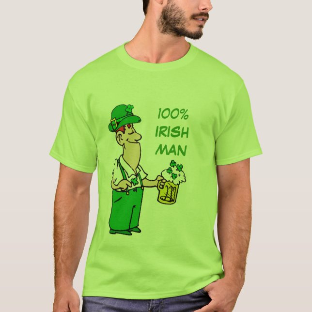 Camiseta Divertido 100% IRLANDÉS (Anverso)