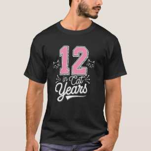 Camiseta Divertido 12 en años de gato, tema de gatos lindos