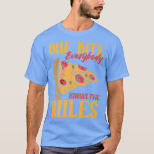 Camiseta Divertido 1 Bites Pizza Todos conocen las reglas d