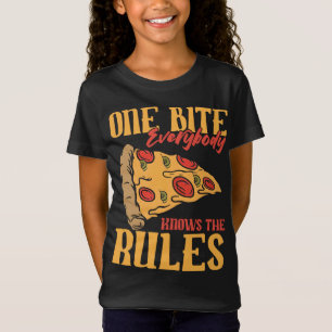Camiseta Divertido 1 Bites Pizza Todos conocen las reglas d
