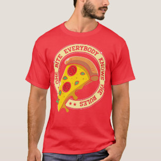 Camiseta Divertido 1 Pizza Todo El Mundo Conoce Las Reglas 