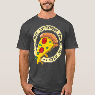 Camiseta Divertido 1 Pizza Todo El Mundo Conoce Las Reglas 
